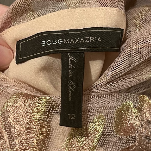 BCBGMAXAZRIA, Eugene Butterfly-Embroidered Dress, Blush Pink Cocktail Dress. - Picture 5 of 5